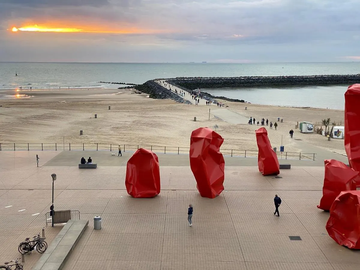Apartment Panoramic View On Beach, Ships, Sea - Place To Be Ostend Belgium